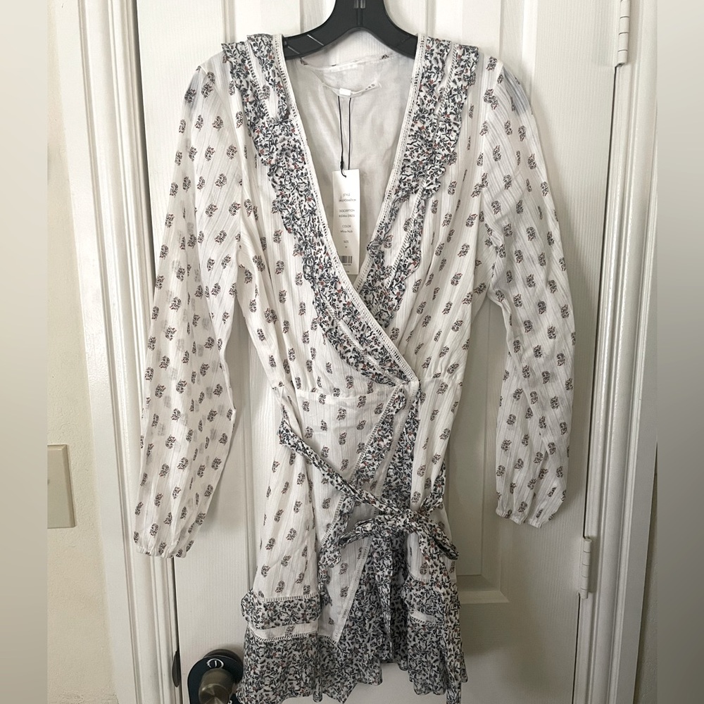 Veronica beard Kierra dress white multi color